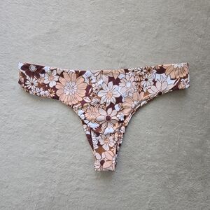 NWT Volcom 'Mood Blooms' Cheeky Bikini Bottom in Melon, M